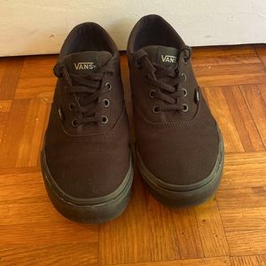 VANS - US 9 - WOMEN’S Black Canvas VANS